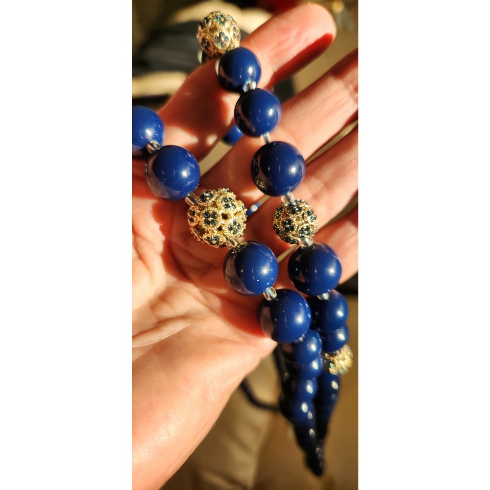 NEW Talbots Blue Beads Necklace